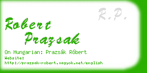 robert prazsak business card