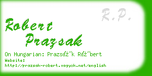 robert prazsak business card